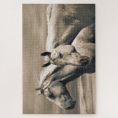 kwart paard op Canadian Prairie Legpuzzel (Verticaal)