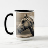 kwart paard op Canadian Prairie Mok (Links)