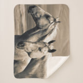 kwart paard op Canadian Prairie Sherpa Deken (Voorkant)