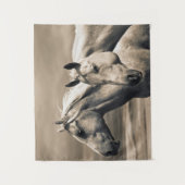 kwart paard op Canadian Prairie Wandkleed (Voorkant)