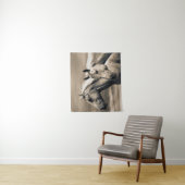 kwart paard op Canadian Prairie Wandkleed (In situ)