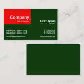 Kwart Patch - Rood en Donkergroen (003300) Visitekaartje (Voorkant / Achterkant)