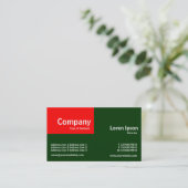 Kwart Patch - Rood en Donkergroen (003300) Visitekaartje (Staand voorkant)