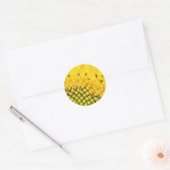 kwart zon ronde sticker (Envelop)