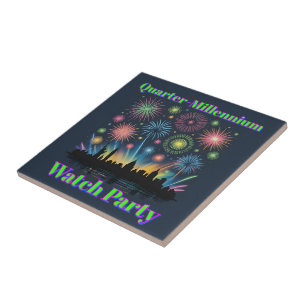 Kwartaal Millennium Vuurwerk Kijkfeest Tegeltje