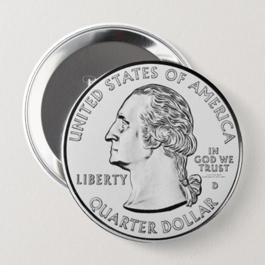 kwartaal ronde button 4,0 cm (Voorkant /achterkant)