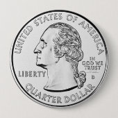 kwartaal ronde button 4,0 cm (Voorkant)