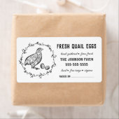 Kwartaaleieren |  Boerderij Naam zwart/wit etiket (Insitu)