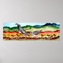 Kwartaalfamilie met Peeps-Poster voor het zuidwest Poster