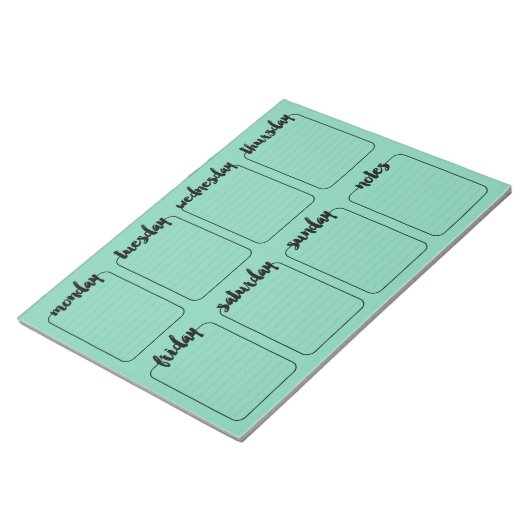 Kwartaalrooster Aangepaste kleurenbalk Notitieblok (Schuin)