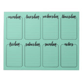 Kwartaalrooster Aangepaste kleurenbalk Notitieblok (Voorkant)