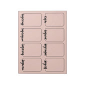 Kwartaalrooster Aangepaste kleurenbalk Notitieblok (Linkerzijde)