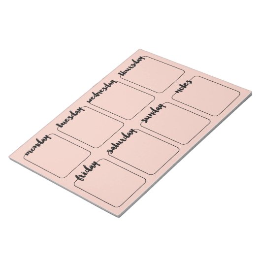 Kwartaalrooster Aangepaste kleurenbalk Notitieblok (Schuin)