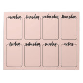 Kwartaalrooster Aangepaste kleurenbalk Notitieblok (Voorkant)