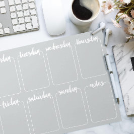 Kwartaalrooster Aangepaste kleurenbalk Notitieblok