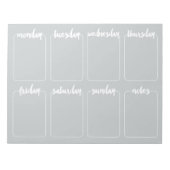 Kwartaalrooster Aangepaste kleurenbalk Notitieblok (Voorkant)