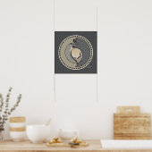 Kwartaalspiraal Poster met grijze achtergrond (Keuken)