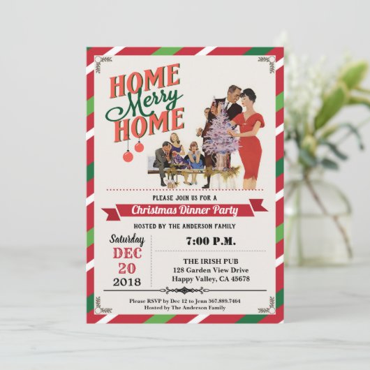 Kwartehuis met kerst kaart (Staand voorkant)