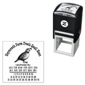 Kwartel Boerderij Vlees Eieren Versheid Kalender D Zelfinktende Stempel (In situ)