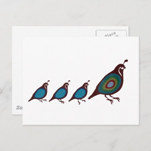 Kwartel Briefkaart (Voorkant / Achterkant)