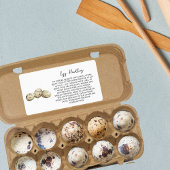 Kwartel Ei Handling Instructie Kartonnen Verzorgin Etiket