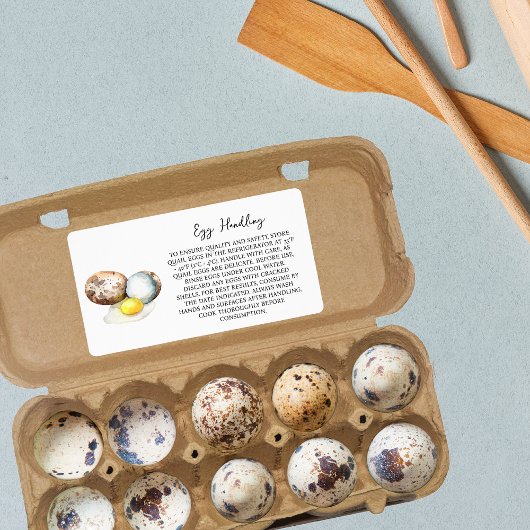 Kwartel Ei Handling Instructie Kartonnen Verzorgin Etiket