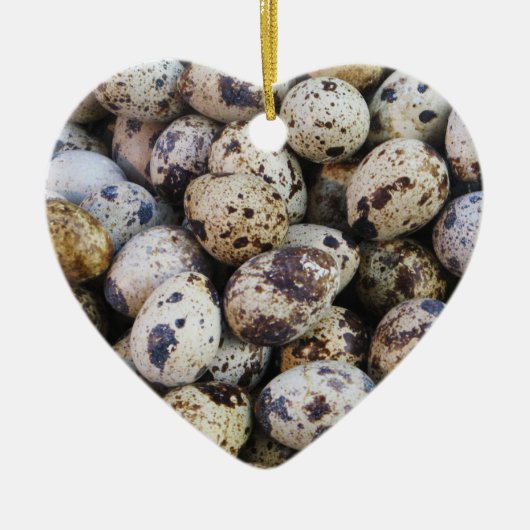 Kwartel Eieren Keramisch Ornament (Voorkant)