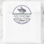 Kwartel eitjes cartoon illustratie Label Sticker (Tas)