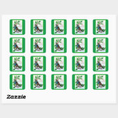 Kwartel in Holly Vierkante Sticker (Vel)