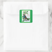 Kwartel in Holly Vierkante Sticker (Tas)