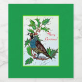 Kwartel in Holly Wijn Etiket (Enkel label)