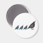 Kwartel Magneet (Voorkant / Achterkant)