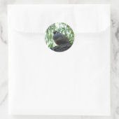 kwartel ronde sticker (Tas)