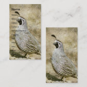 Kwartel Visitekaartje (Voorkant / Achterkant)