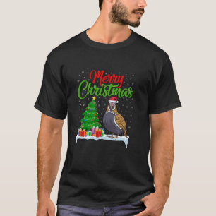 Kwartel Vogel Kerstboom Lights Funny Xmas Kwartel T-shirt