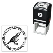 Kwartel Wild gevogelte Staande naam terug Adres Zelfinktende Stempel (In situ)