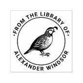 Kwartel wild spel vogels staand bibliotheek boek n  zelfinktende stempel (Design)