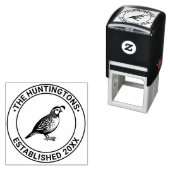 Kwartel wild vogel staande familienaam datum est zelfinktende stempel (In situ)