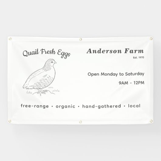 kwarteleitjes van vers Boerderij Spandoek (Horizontaal)