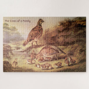 Kwartelfamilie Grote puzzel (500 stuks)