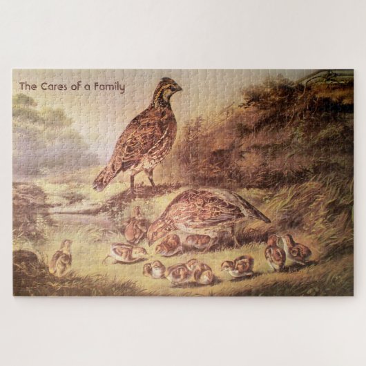 Kwartelfamilie Grote puzzel (500 stuks) (Horizontaal)