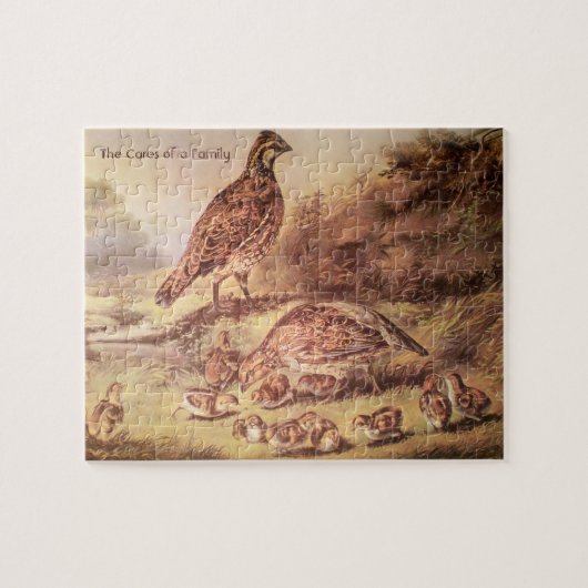 Kwartelfamilie puzzel (100 stuks) (Horizontaal)