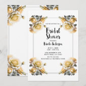 Kwartelgeel Rozen Vervallen Douche Kaart (Voorkant / Achterkant)