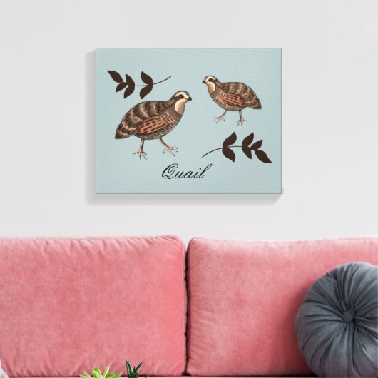 Kwartelkunst Canvas Afdruk (Insitu (Woonkamer))