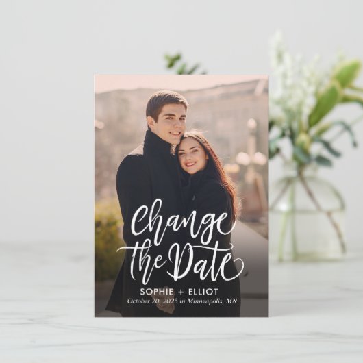 Kwarteloze manuscript EDITABLE KLOR verandert de K Bedankkaart (Staand voorkant)