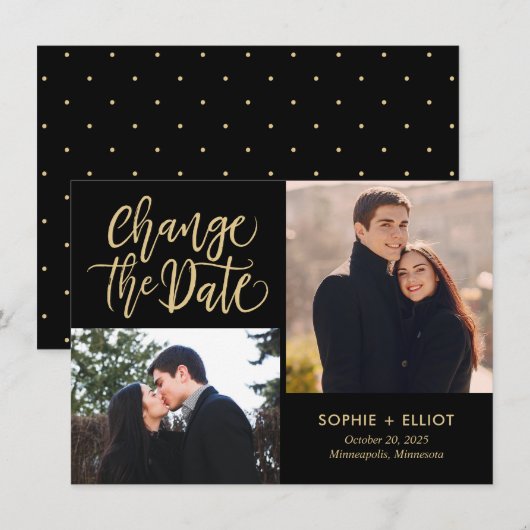 Kwarteloze manuscript EDITABLE KLOR verandert de K Bedankkaart (Voorkant / Achterkant)