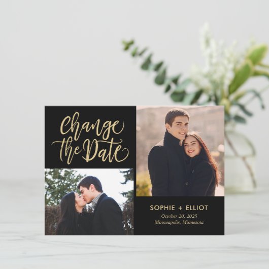 Kwarteloze manuscript EDITABLE KLOR verandert de K Bedankkaart (Staand voorkant)