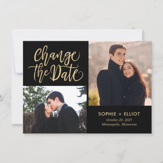 Kwarteloze manuscript EDITABLE KLOR verandert de K Bedankkaart (Voorkant)