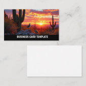 Kwartels en baby's woestijn Arizona Visitekaartje (Voorkant / Achterkant)