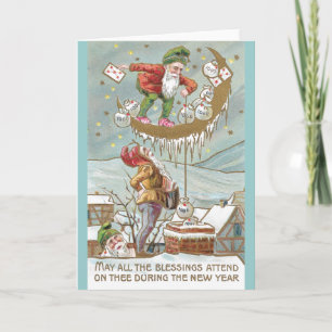 Kwartels met Gold  nieuwjaar Feestdagen Kaart